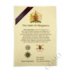 Irish Guards Oath Of Allegiance Certificate